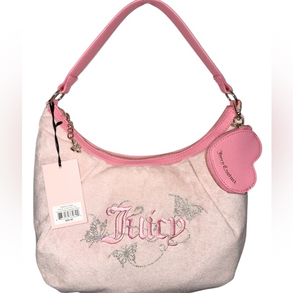 Juicy Couture Pink Winging it Butterfly HOBO Shoulder Bag with Coin Purse NWT$90 - Picture 3 of 3